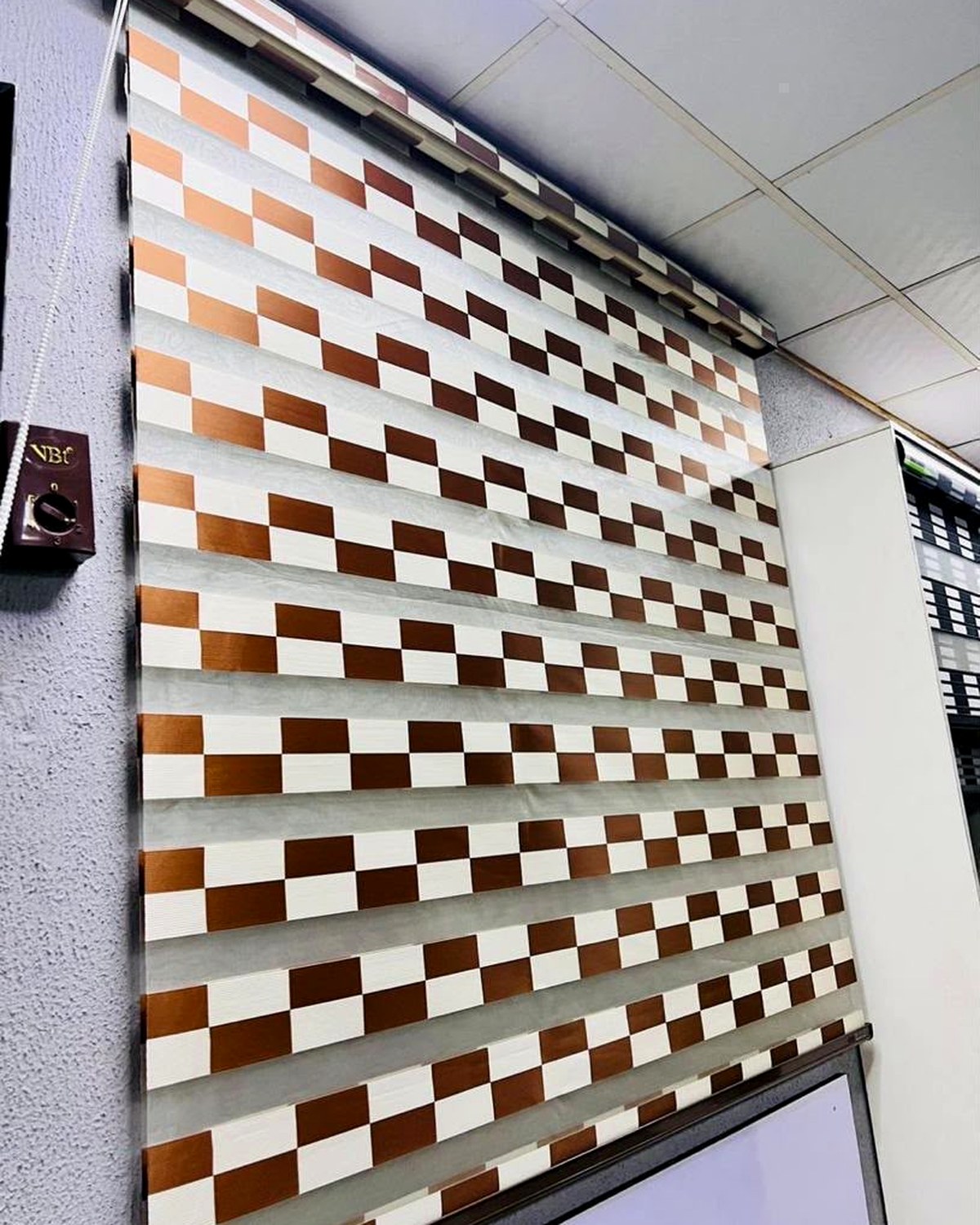 Cognac Chequer Zebra